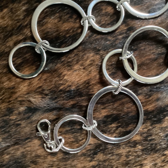 Silver Tone Round Loop Link Belt